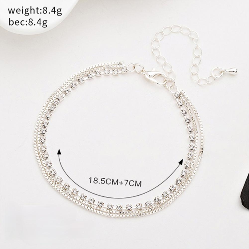 Multilayer Anklet Bead Chain Anklet Bracelet Wire Ankle Summer Beach Jewelry