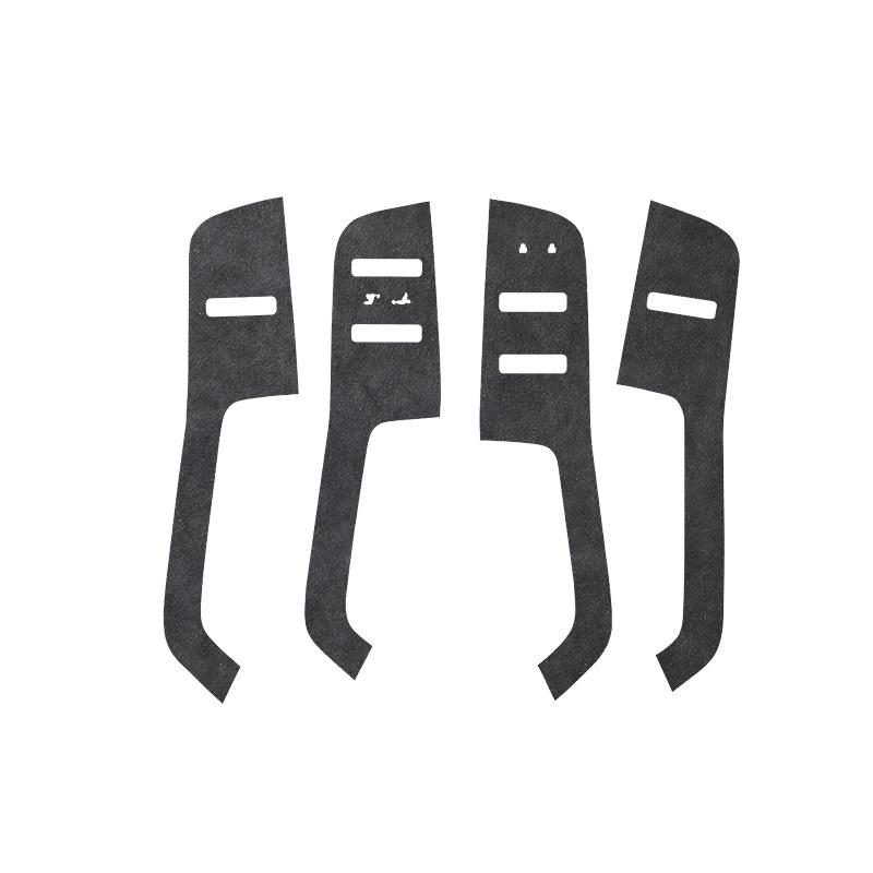 For ZEEKR 001 2024 2025, A lcan tara Suede Car Window Control Panel, Glass Lifting Switch Buttons Frame Cover Trim Soft Stickers