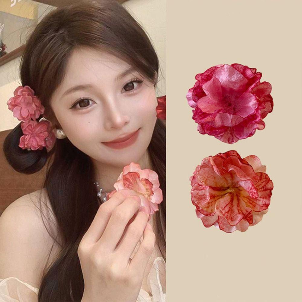 Cloth Children Hair Catches Simulated Flower Hair Crab Clip French Flower Hair Claw Beach