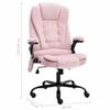 VidaXL Chaise de bureau de massage Rose Velours 20574