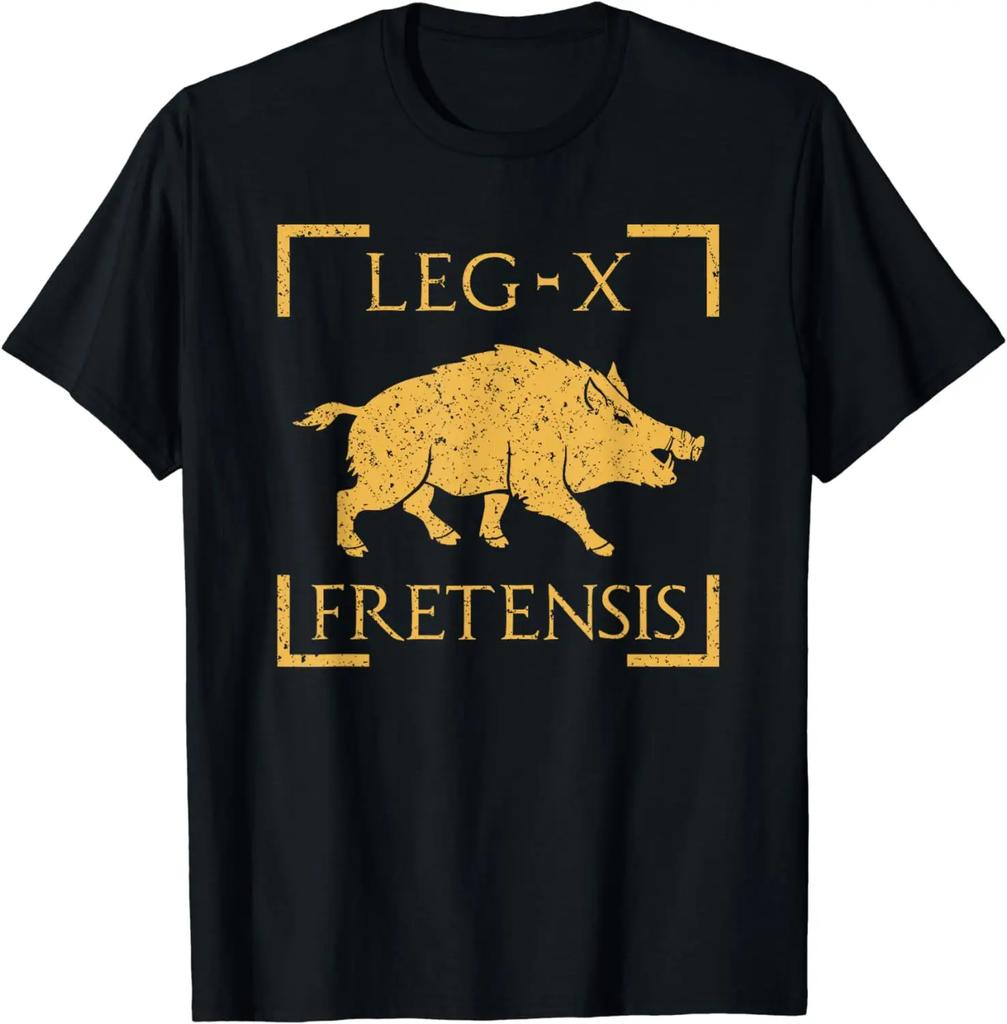 Legio X Fretensis Boar Emblem RoUnisex Legion TShirt Short Sleeve Casual 100 Cotton T Shirt