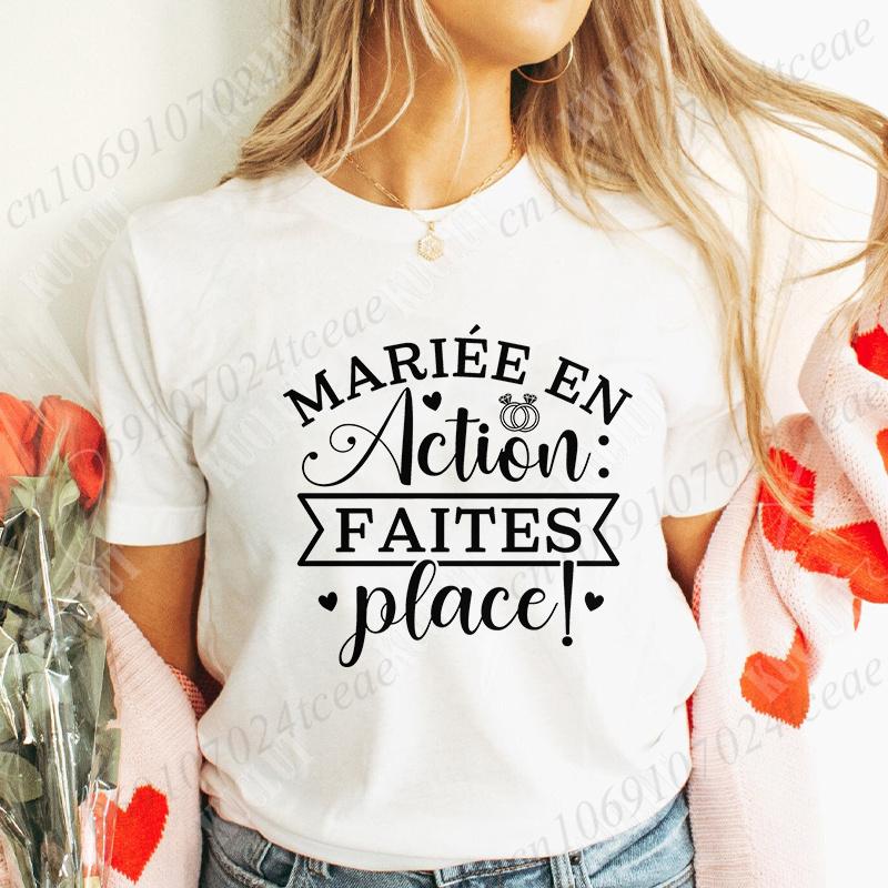 Юмор Французская футболка для девичника Футболки для прощания с одиночеством для девушек Командные футболки для девичника Футболка будущей невесты Смешные топы для свадебного душа