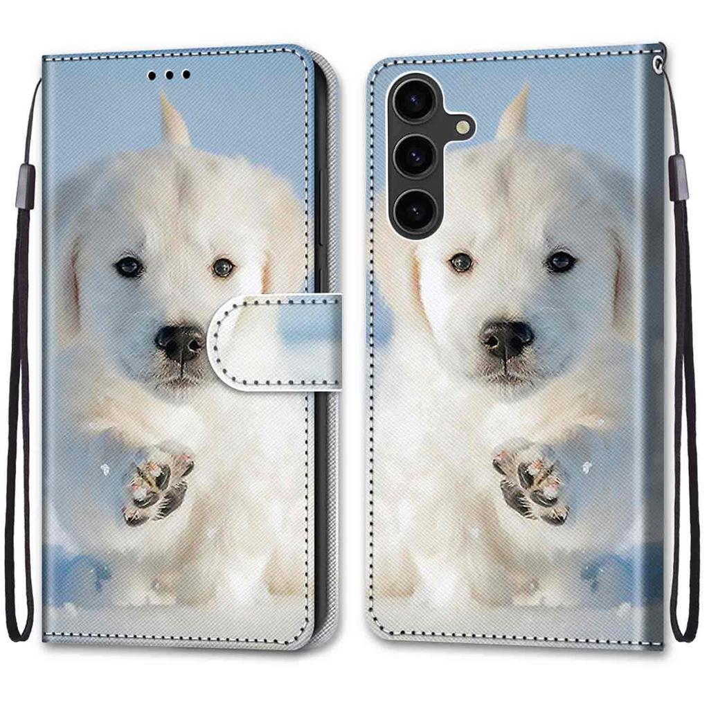 Fashion Painted Pattern Cover Lanyard Flip Leather Case For iPhone Samsung Huawei Honor Xiaomi Redmi OPPO Realme Moto Asus