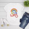 Love Wins T Shirt Rainbow Pride T-Shirts LGBT Shirt Casual Short Sleeve Unisex T-shirt Love Is Love Tee Streetwear LGBTQ Tshirt