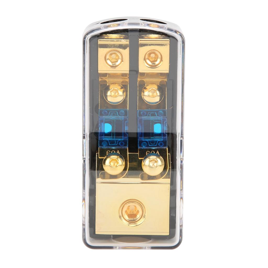 60A блок распределения питания 1 в 2 выхода автомобильный аудио разветвитель медный заземляющий предохранитель держатель