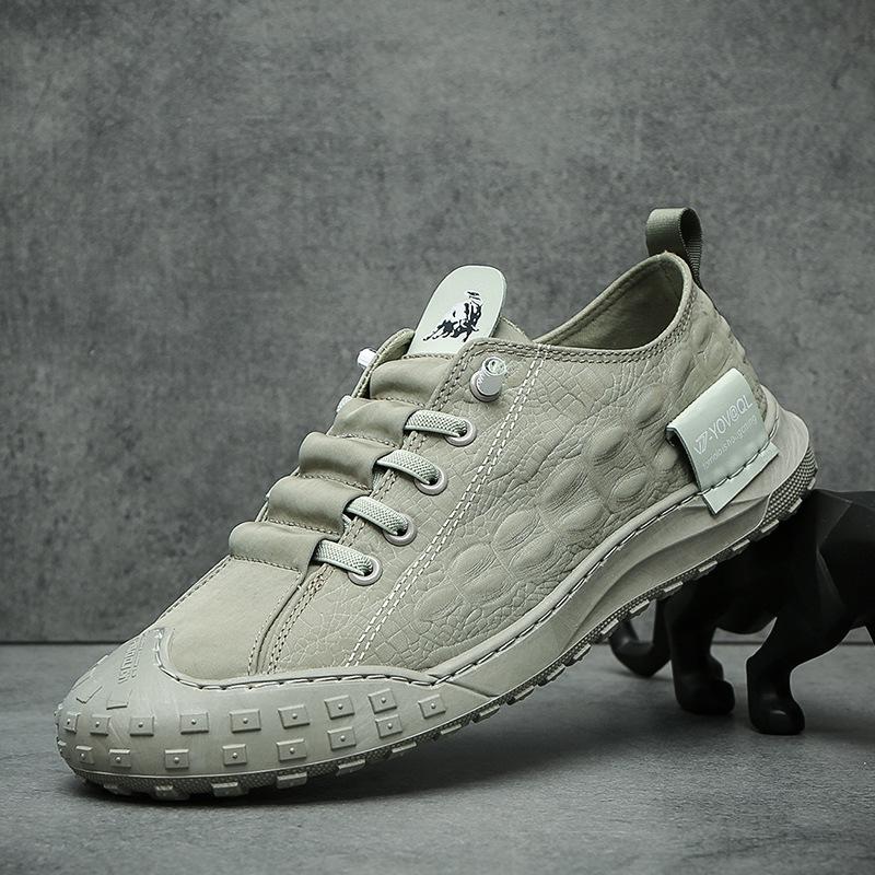 Crocodile Pattern Breathable Mens Sports Casual Shoes Comfortable Non Slip Walking Shoes for Travel Daily Outdoor Wear