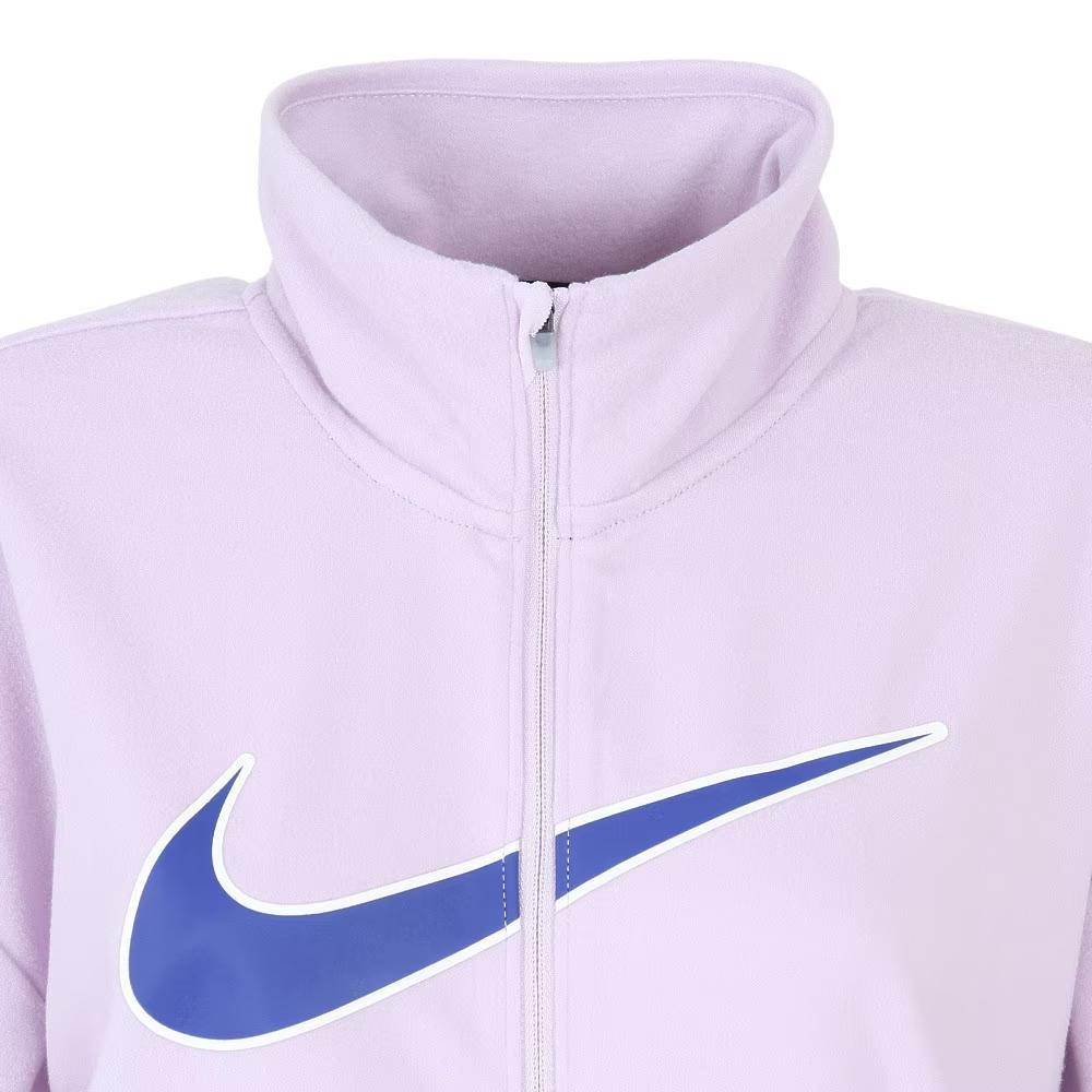 Nike Женская куртка-бомбер с молнией и принтом логотипа Swoosh Run Dri-FIT, светло-фиолетовая DQ6384-530