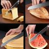 Professional Bread Knife Cheese Toast Knife 8 Inch Damascus Pattern Knives Wood Handle Stainless Steel Slicing Chef Kitchen