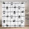 Funny Cartoon Animals Shower Curtains Cute Panda Owl Pet Cat Kids Bath Curtain Polyester Fabric Children Home Bathroom Decor Set