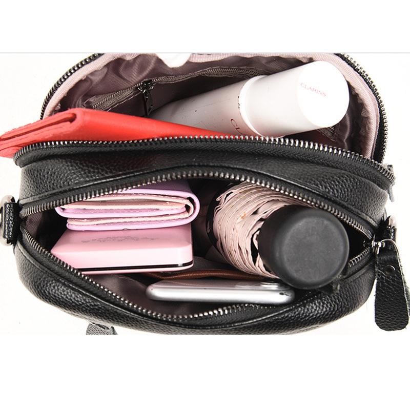 Женская сумка кроссбоди, Водостойкая однотонная квадратная сумка на плечо, Трехслойная застежка-молния, Кошелек-клатч для телефона для женщин