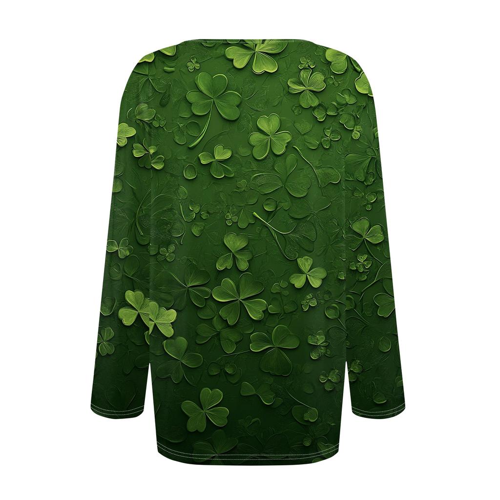 Женский свободный повседневный топ с круглым вырезом и длинными рукавами, модный топ