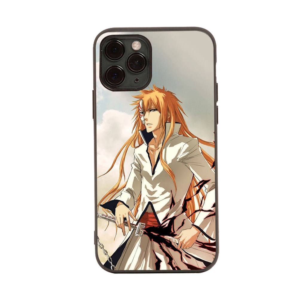 Чехол для iPhone 16 15 Plus 14 13 12 11 Pro 8 7 6S 6 SE 5S X XR XS Max Realme C30 C33 C31 9I Black Sofe Cover WI56 Anime Bleach