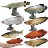 Solid Static Simulation Marine Animal Model Plastic Ornament Golden Arowana Silver Arowana Children'S Toy Figure