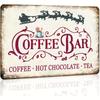 Vintage Christmas Coffee Bar Logo 8x12 Inch Aluminum Metal Decoration for Kitchen Cafe or Home Coffee Station the Perfect Choice