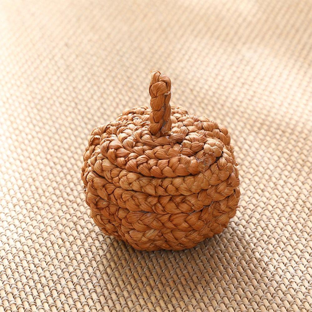 Artificial Christmas Tree Pendant Handmade Halloween Decoration Straw Pumpkin Balls  Christmas Tree
