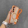 S25 ultra Anti Fall clear case Armor,for Samsumg galaxy S25 S24 Plus ultra Shock Proof case with Hand Strap