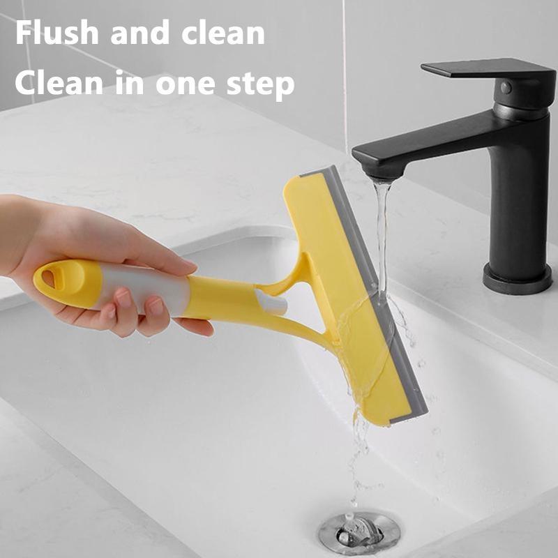 3-в-1 Стеклоочиститель Многофункциональная двусторонняя высокая губка для мытья окон с лейкой для автомобилей Ванная комната Кухня