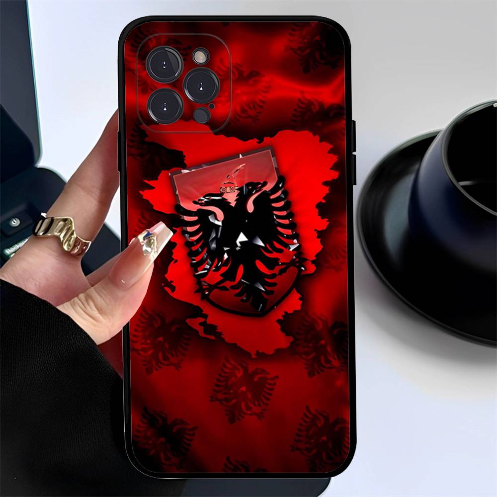 Чехол для телефона с логотипом-орлом флага Албании Для Iphone 17 Air 16 15 14 13 12 11 Pro Max 16 15 14 Plus Мягкий чехол из ТПУ