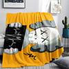 kaws printing Flannel Blanket Bedroom Coverlet Sofa Camping Warm blanket Gifts for family and friends(MJ042)