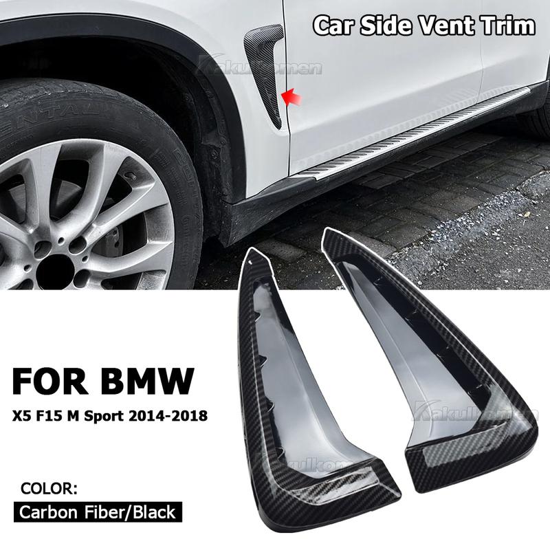 Новое Для BMW X5 F15 M Sport 2014 2015 2016 2017 2018 Накладка на крыло боковой воздухозаборник Декоративная накладка Декоративная решетка акульего типа Стикер для стайлинга