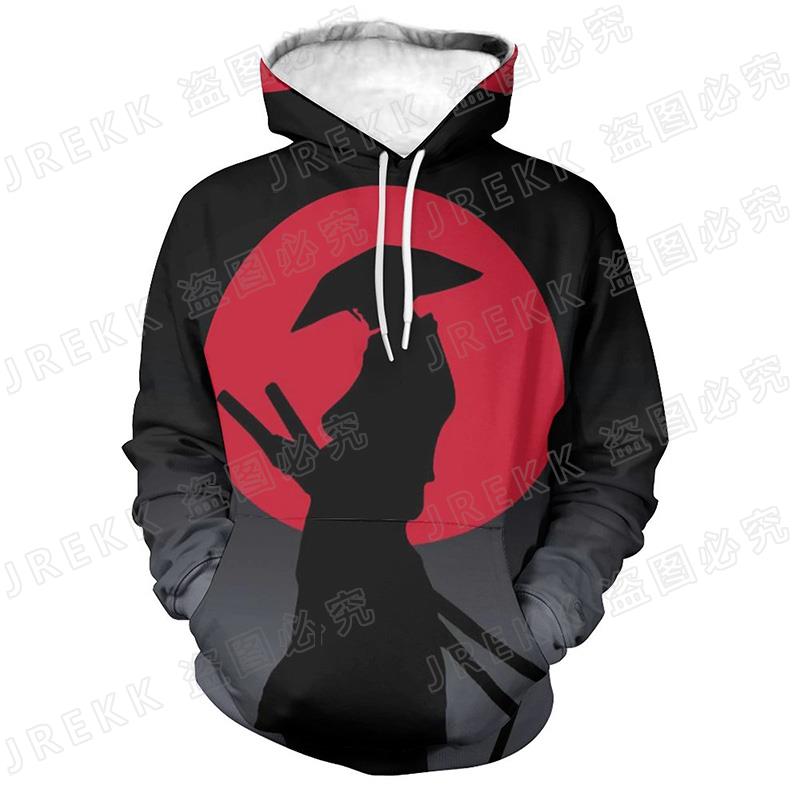 Spring Autumn Japan Ronin Samurai 3D Print Hoodies Men Women Children Hooded Harajuku Cool Swearshirts Fashion Streetwear