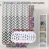 Black and white wave line bathroom curtain Minimalist design bathroom dry and wet separation PEVA waterproof material