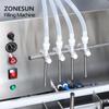 ZONESUN ZS-DTPP4B Desktop Automatic 4 Heads Peristaltic Pump Liquid Filling Machine With Conveyor For Perfume Water Filler