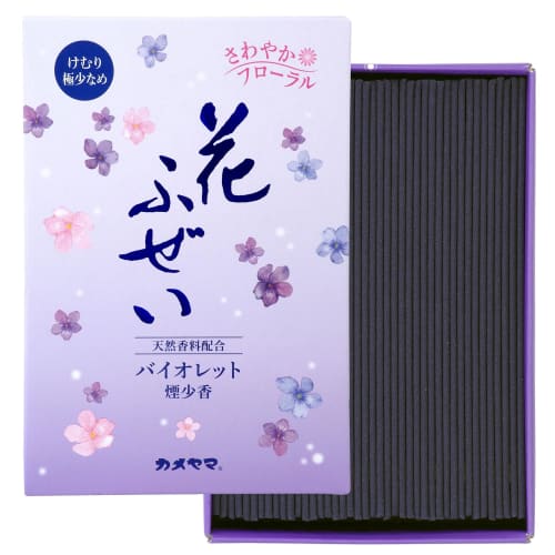 Kameyama Hanafuzei Violet Low Smoke Incense, Large Value Pack (Approx. 220g, 500 Sticks), Low Smoke