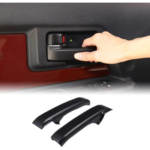 2PCS For Toyota FJ Cruiser 2007 2008- Carbon Fiber Style Interior Door Handle Pull Grab Cover Car Interior Accessories Trim