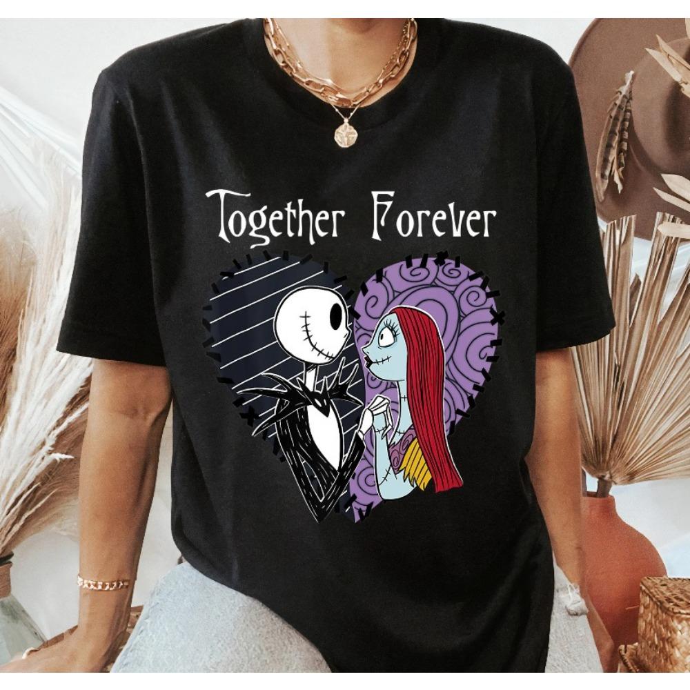 Nightmare Paradise before Christmas with Christmas Group Shirt, Simple and Casual Pure Cotton T-shirt