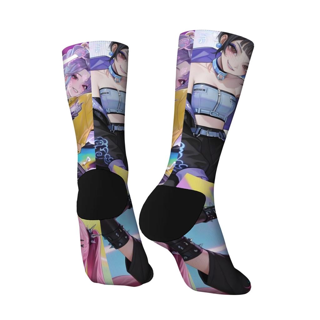 KPOP Demon Hunter Socks Huntrix Girls Rumi Zoey Mira Casual Fashion Men's Socks Harajuku Style Street Hip-Hop Funny Socks Unisex