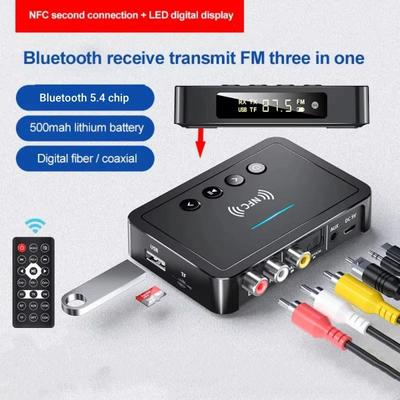 NFC Bluetooth 5.4 приемник передатчик FM стерео AUX 3.5MM оптический коаксиальный TF/U-диск беспроводной адаптер пульт дистанционного управления для ТВ ПК