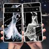 Чехол для телефона Google Pixel 9 8 7 6 5 4 4XL 7A 6A 5A 4A 3A Pro XL 5G Прозрачный Мягкий ТПУ Оболочка Милый Узор в Белой Одежде