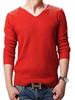 Knit Sweater Long Korean Wild Cut and Slightly Bad Long Sleeve Town Korean Brother Spring and Long Bitter Loose L [YF] V-neck Tops, Office, Casual,