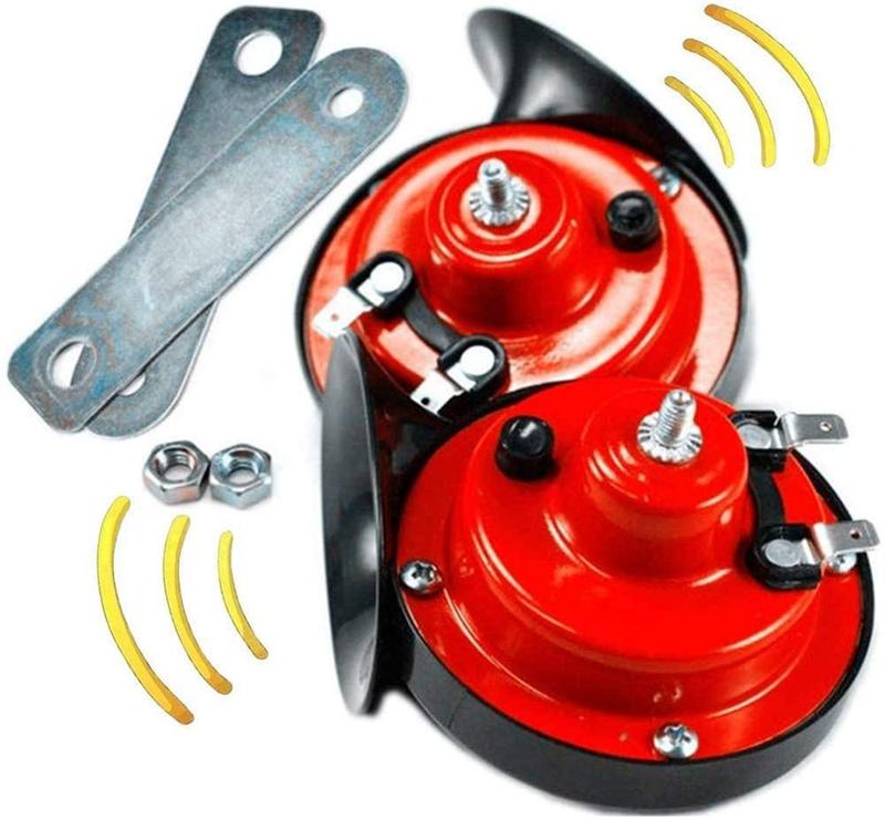 2 шт., 300 дБ, громкий электрический звуковой сигнал в форме улитки, автомобильный воздушный звуковой сигнал, 12 В, труба, звуковой сигнал для суперпоезда для грузовика, автомобиля, лодки, мотоцикла, автомобиля, звуковой сигнал