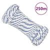 152277 vidaXL Boat Rope White 4 Mm 250 M Polypropylene