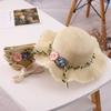 2025 Summer Girls' Straw Flower Princess Sun Beach Hat