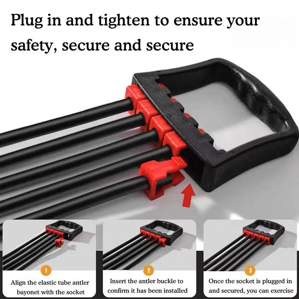 Многофункциональный Регулируемый Фитнес-тренажер Эластичная веревка Тренировка мышц Резиновые эластичные ленты Для спортивных упражнений R2k3