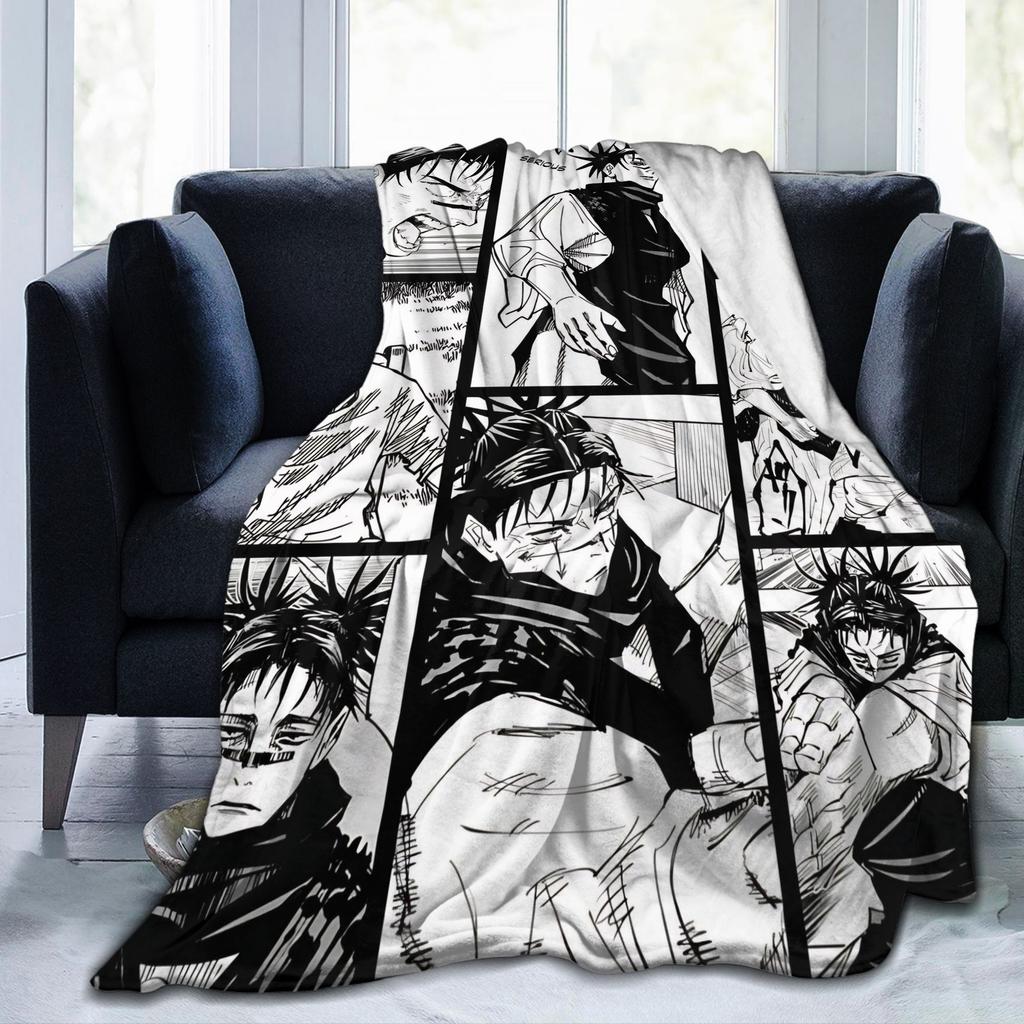 Choso Blanket Cover Flannel Kaisens Anime Lightweight Thin Throw Blanket for Car Sofa Couch Bed Rug