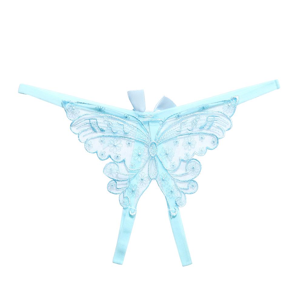 Женские супер сексуальные кружевные прозрачные стринги, горячие трусики с открытой промежностью, милые стринги Т-образной формы с узлом-бабочкой