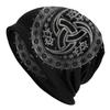 Bonnet Hats Viking Unisex WoUnisex's Odin's Horn Silver Metallic Thin Cap Street Skullies Beanies Caps