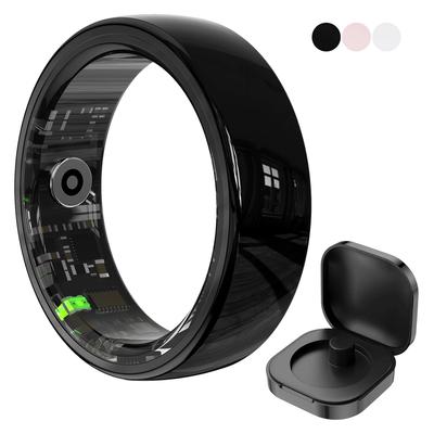 Умное кольцо для мужчин и женщин с управлением жестами, монитором здоровья и сна, мультиспортивным режимом, водонепроницаемостью 5 АТМ, умное кольцо с зарядным кейсом