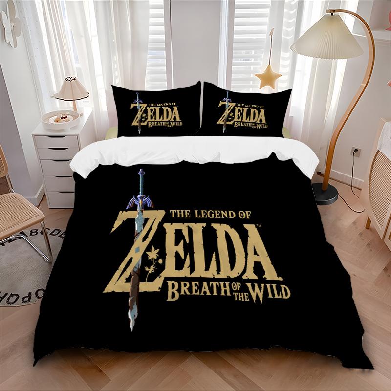 3Pcs Zelda Wild Adventure Bedding Sets For All Sizes New 3D Printed Bed Cover Comforter Duvet Cover Pillowcase Bedroom Decoration