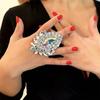 Exquisite Teardrop Rhinestone Ring - Trendy European & American Banquet Party Accessory