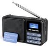 Портативное DAB-радио, FM-радио с Bluetooth 5.0 и 80 предустановками, Кухонное радио с питанием от сети или аккумулятора 2200 мАч, Поддержка зарядки от солнечной батареи и USB