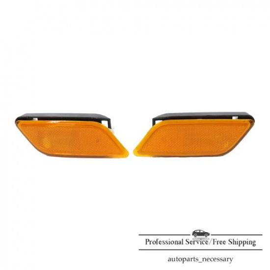 Front Bumper LH+RH Side Marker Lights For 2010-13 Mercedes E350 Coupe C207 W207