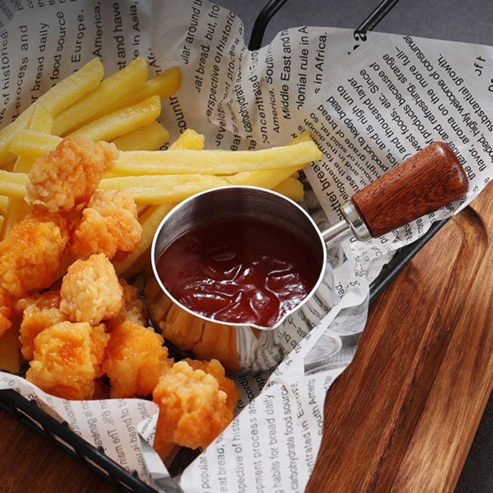 Соусник с деревянной ручкой 60 мл/120 мл/180 мл Мерная ложка Соусник Чашка для приправ Кетчуп