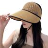 Летом шляпа для пожилых женщин, шляпа от солнца для матерей, защита лица, летняя тонкая большая шляпа от солнца с пустым верхом