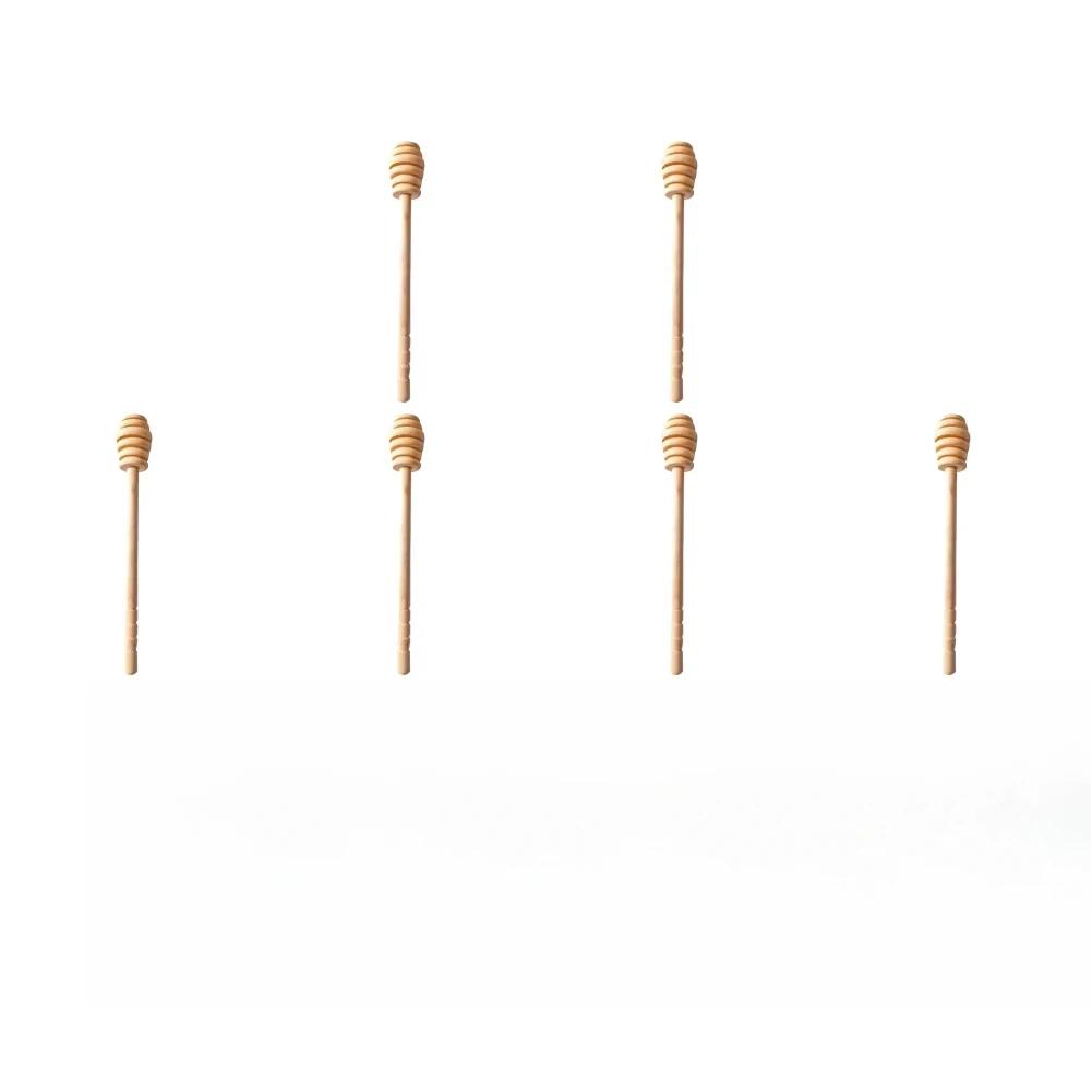 1/2/6 шт. Деревянная палочка для смешивания меда, кофе, джема, молока, ручка, ложка для банки, мерная ложка для меда