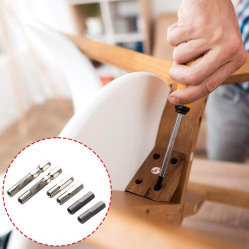 6PCS Hex Driver Adapter Converts 6.35mm To 4mm for Efficient Tool Compatibility Multiple Use for Bit Drills